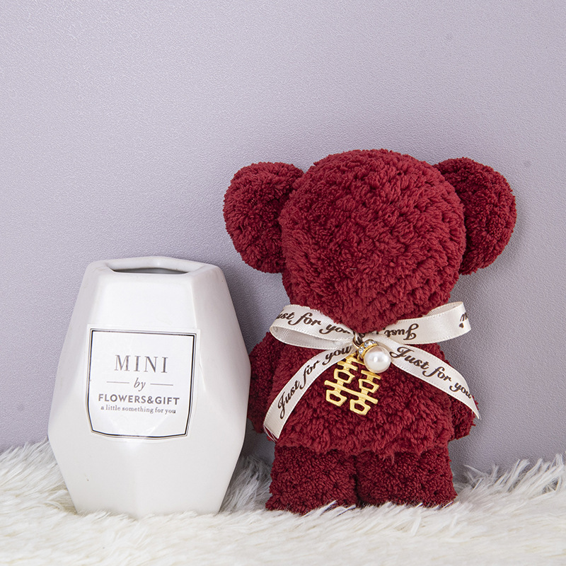 30*30 bear towel wholesale pineapple bear hand gift towel opening small gift wedding gift wedding gift