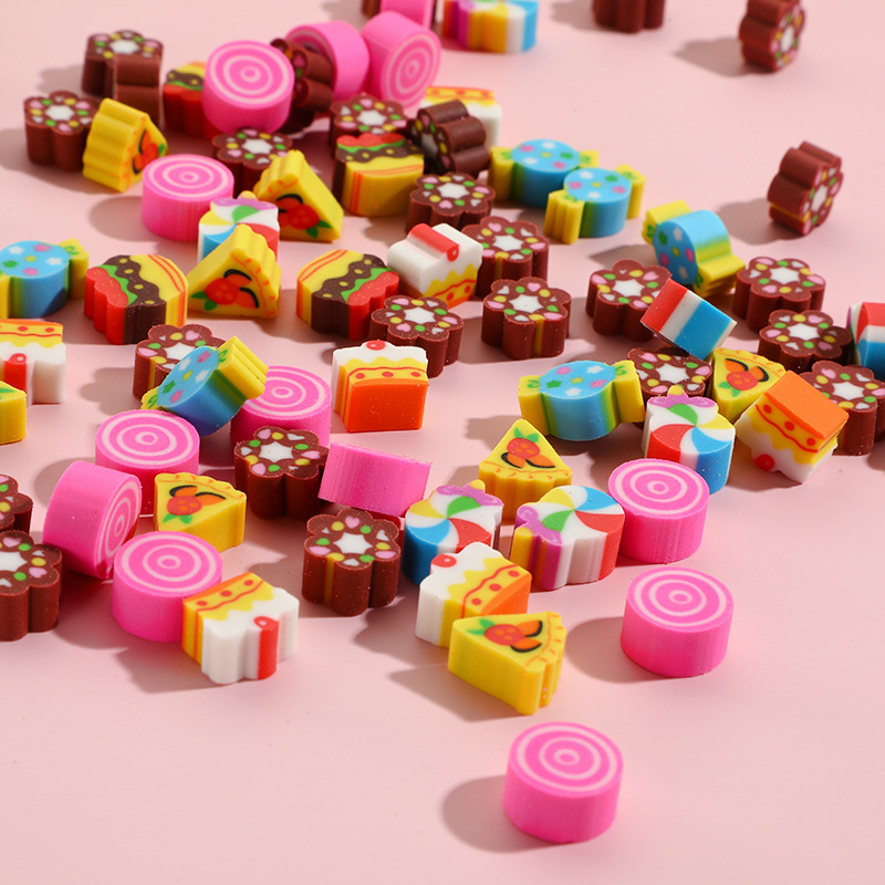 Toast bread mini eraser high-looking children student cute creative no debris not easy to mark eraser