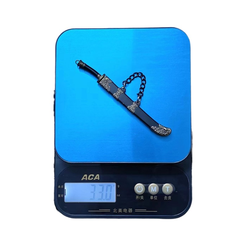 Ancient Mini Sword 12cm Keychain Pendant Metal Toy Ornament Qin King Sword Model Han Sword Tang Cross Sword