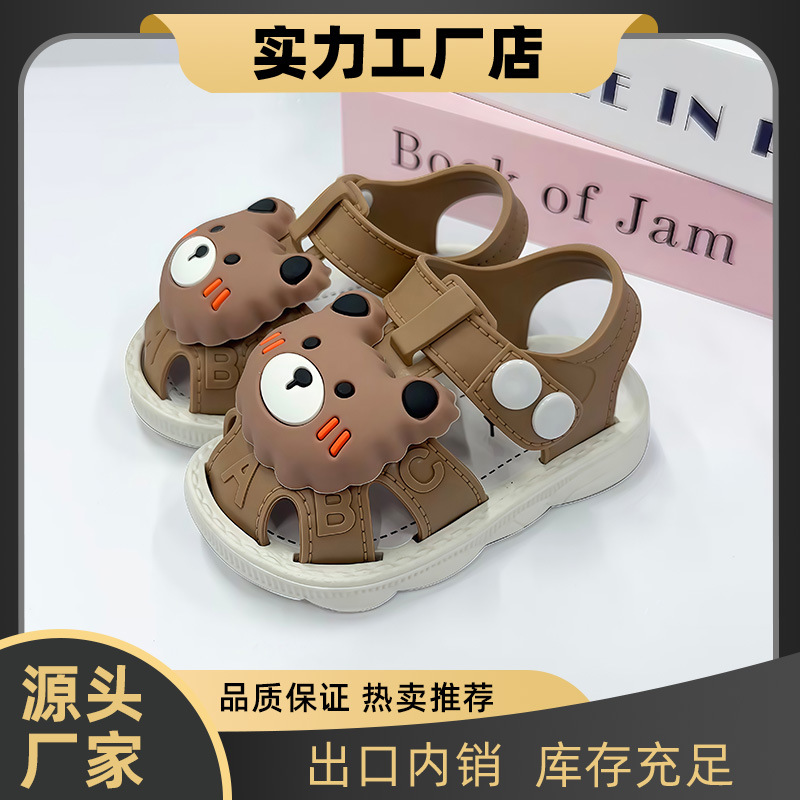 Boys Toddler Shoes Soft Sole Summer Factory Direct Supply Export Foreign Trade Wholesale E-Commerce Children's Baby Boy Toe-Cap Sandals