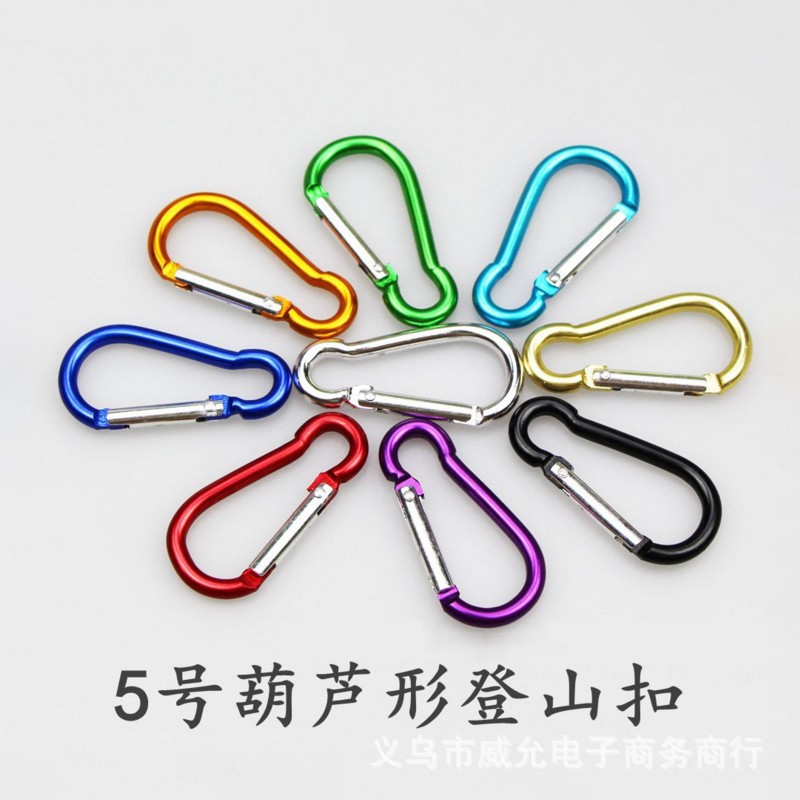 Gourd Type No.5 Outdoor Safety Spring Hook Mountain Kettle Backpack Hanging Buckle Led Light Buckle Aluminum Alloy Mountaineering Buckle