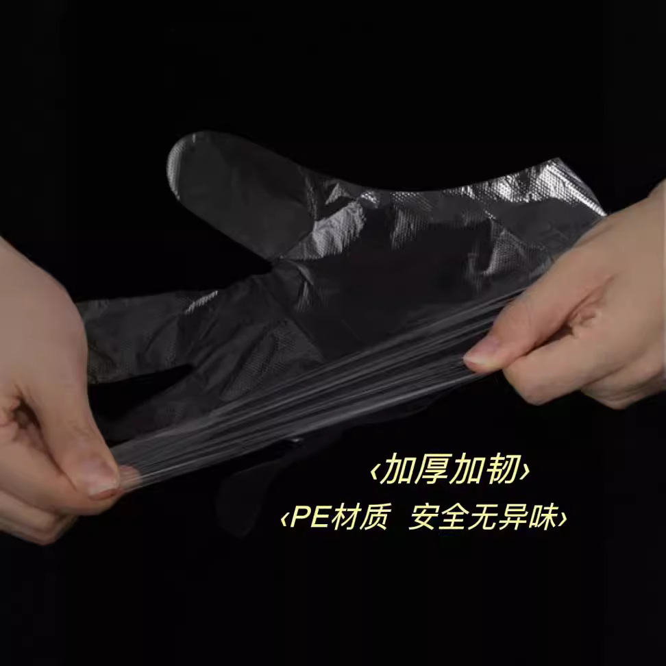 Disposable gloves individually packed two small packaging pe transparent catering lobster fried chicken gloves thickened creative packaging