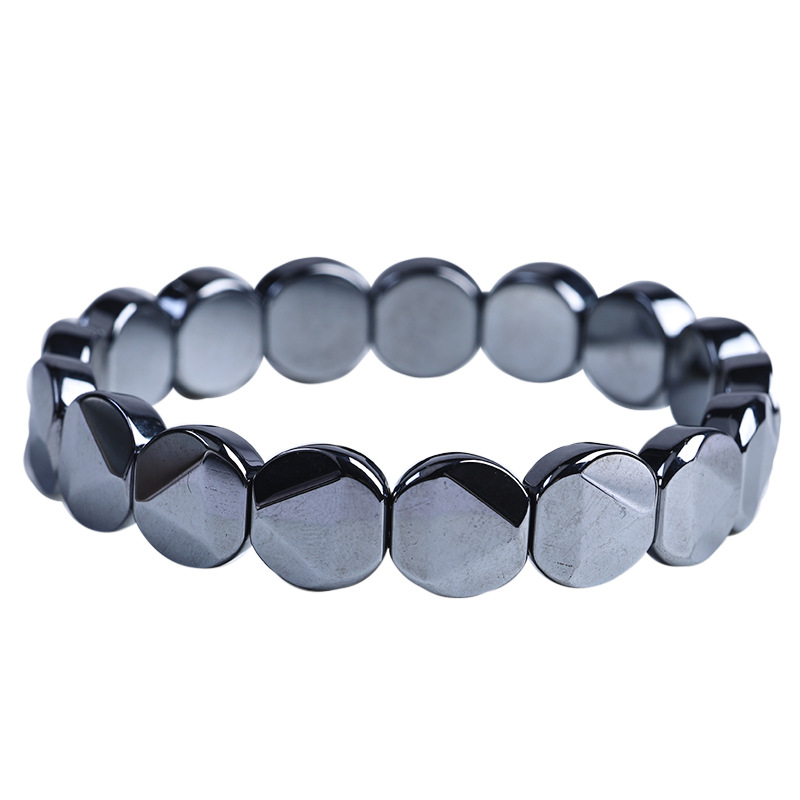 Natural Instant Ice Melting Terahertz Polysilicon Small Satisfactory Hand Row Polysilicon Bracelet Small Satisfactory Cut