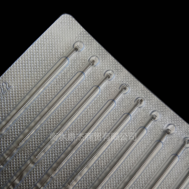 Stainless steel ring handle needle disposable acupuncture needle 100 support non silver needle aluminum foil independent