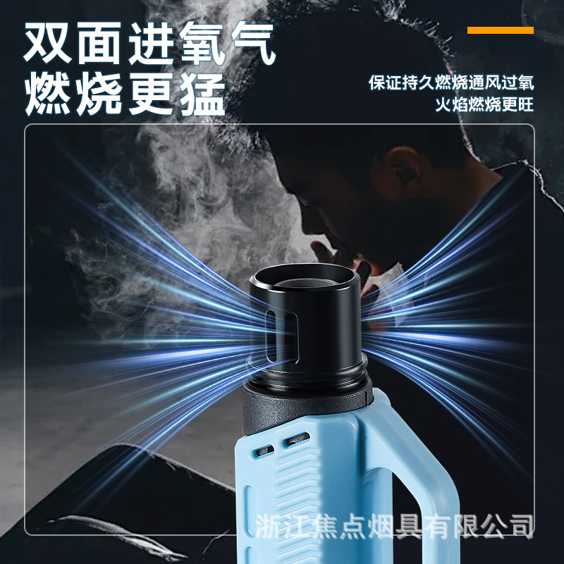 New Decorative Reversible Direct-Fire Spray Gun Windproof Inflatable Cigar Moxibustion Small Spray Gun Outdoor Lighter
