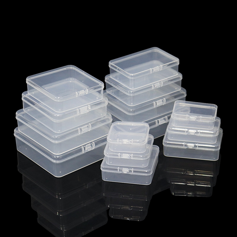 Rectangular pp plastic box rectangular storage box transparent storage parts box small product packaging box wholesale