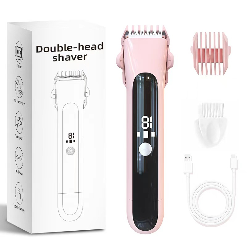 Cross-border hair removal instrument electric hair removal device for women's private parts female shaving device double head full body shaving device rechargeable shaver