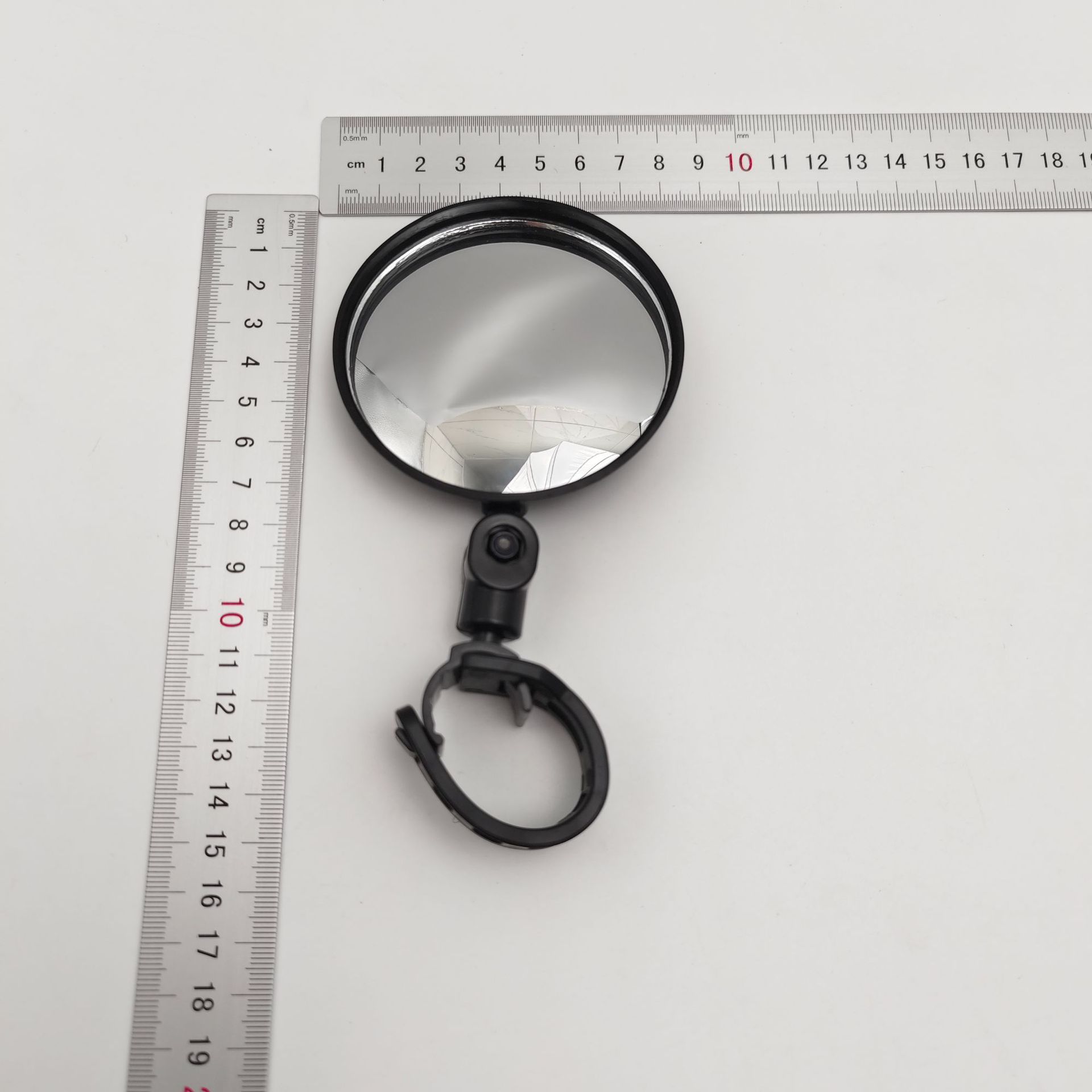 Battery Car Rearview Mirror Mountain Bike Wide-Angle Convex Mirror Electric Vehicle Silicone Handle Motorcycle Installation-Free Rearview Mirror