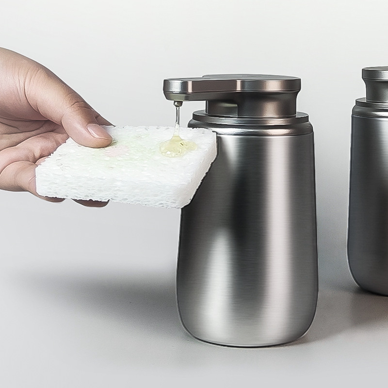 New Stainless Steel Automatic Sensor Soap Dispenser Household All-In-One Electric Mobile Phone Dishwashing Liquid Machine Hotel Soap Box