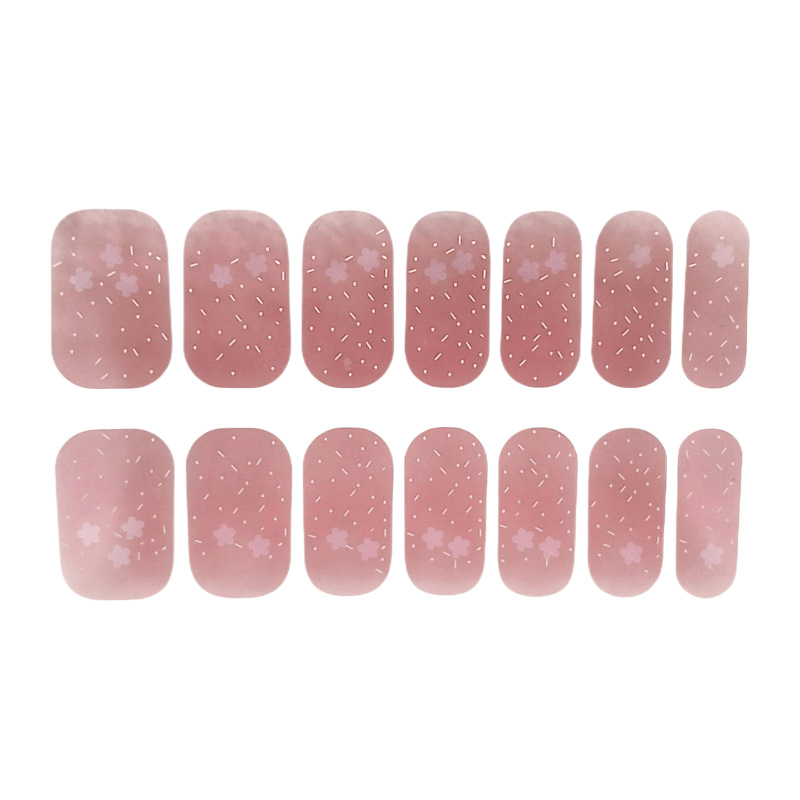 CS Waterproof Baking-Free Gel Nail Polish Film Full Sticker Sticker Colored Spring and Summer Nail Sticker Film Paper Nail Sticker