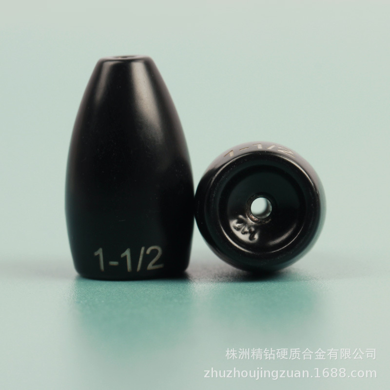 Матовые черные аксессуары для приманки, поясной барабан пуля кулон, группа рыбалки Техаса вольфрамовая стальная оливковая пуля кулон, несколько размеров