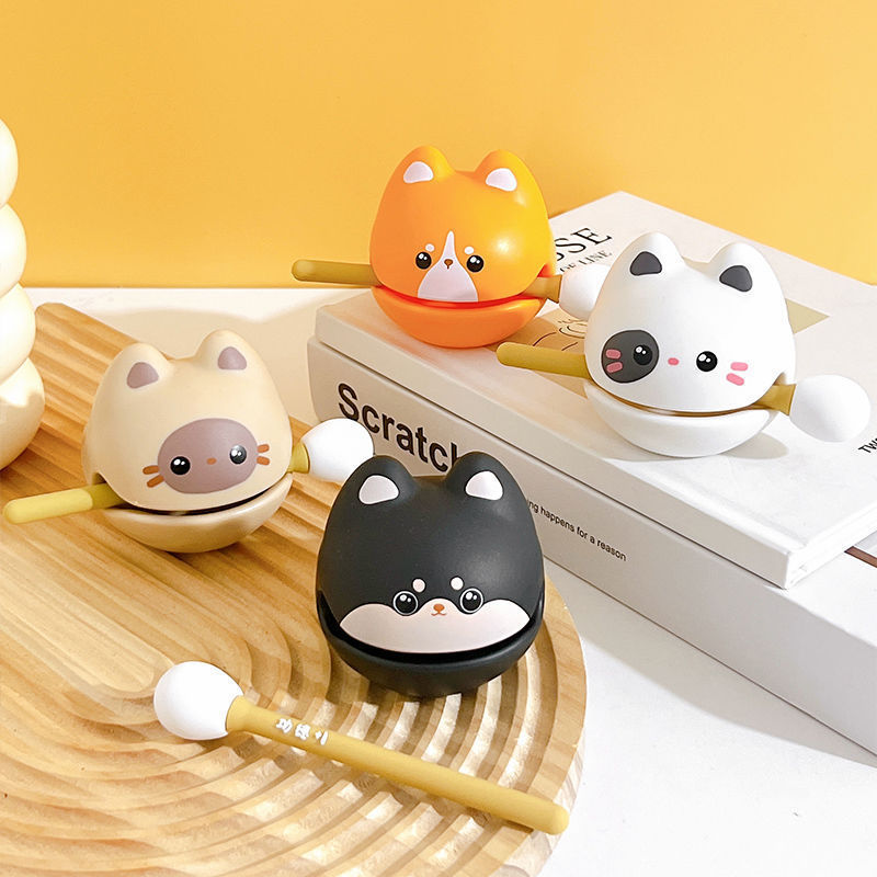 Wholesale Decompression Small Wooden Fish Ornaments Office Desktop Mood Healing Good Cute Buddha Wooden Fish Knocking Small Gift