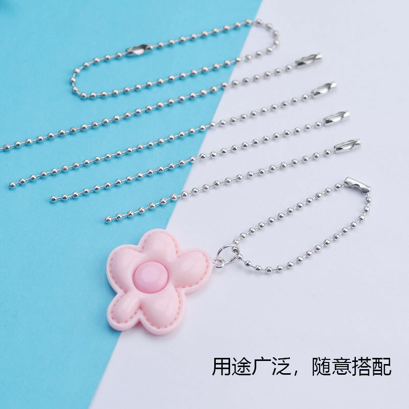 Bead Chain Durable Lanyard Beaded Glass Bead Chain Appearance Fashionable Ball Chain Ball Chain Multi-Specification Metal Decorative Chain Fine