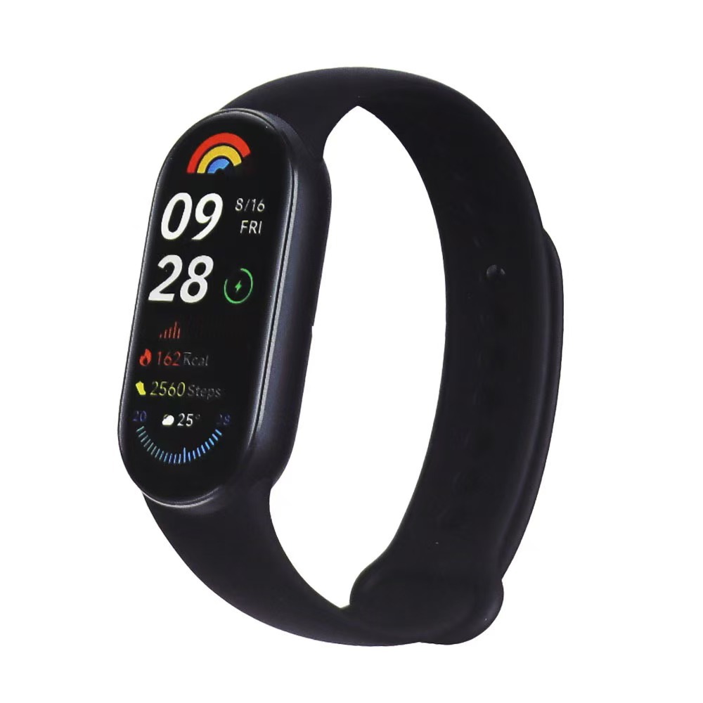 New waterproof M9 smart bracelet NFC access control heart rate blood pressure blood oxygen multi-language WeChat reminder bracelet