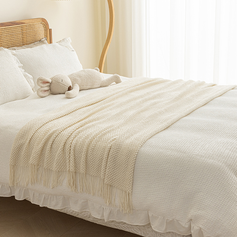 ins Style Nordic Hotel Homestay Bed End Towel Office Nap Air-conditioning Blanket Cover Blanket Camping Sofa Blanket Towel Blanket