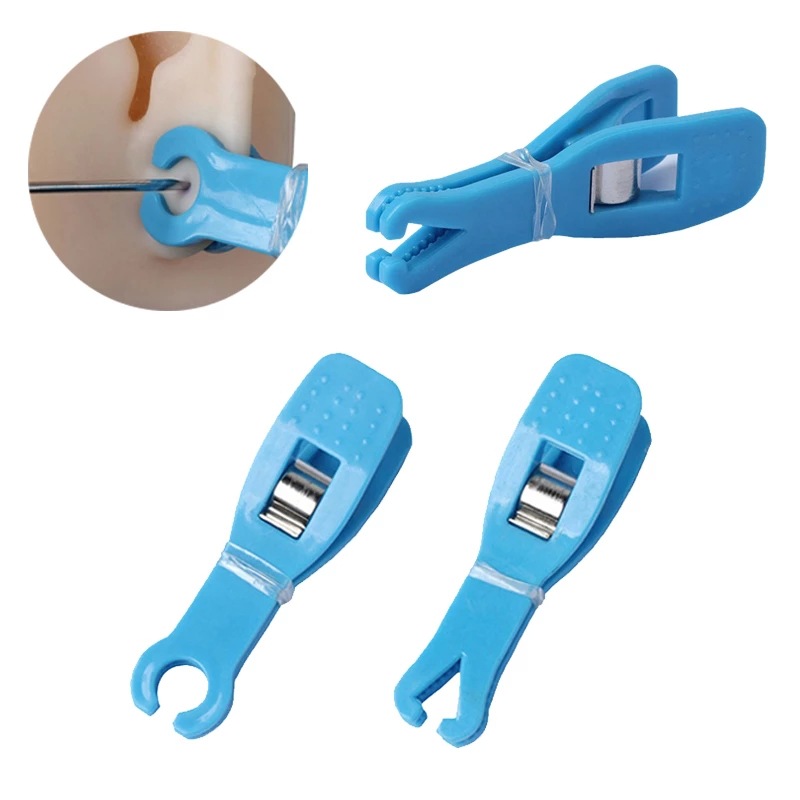 Piercing Tool Triangle Clip Disposable Transparent Opening Hemostatic Pliers Round Tool Pliers Ear Piercing Auxiliary Closing Pliers