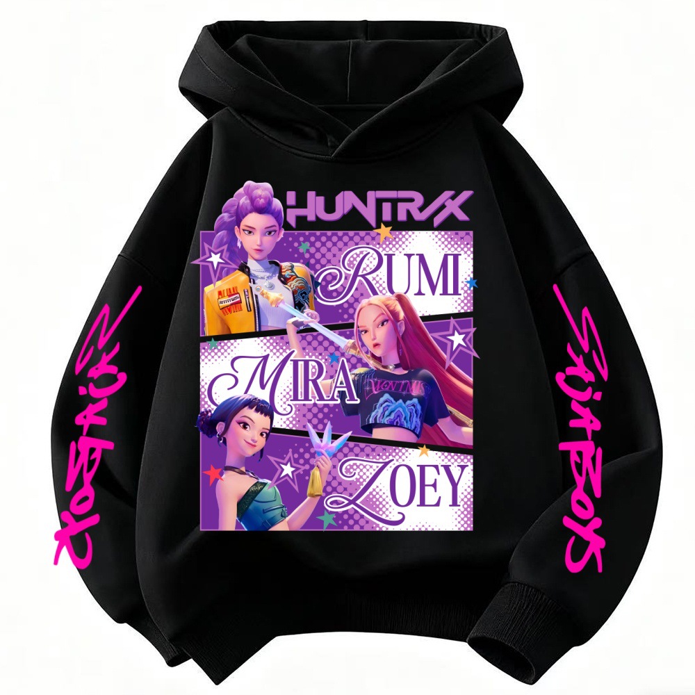 Amazon Kpop Anime Merchandise Hoodie Loose Casual Autumn and Winter Base Layer Sweatshirt Fashionable Hoodie for Older Children