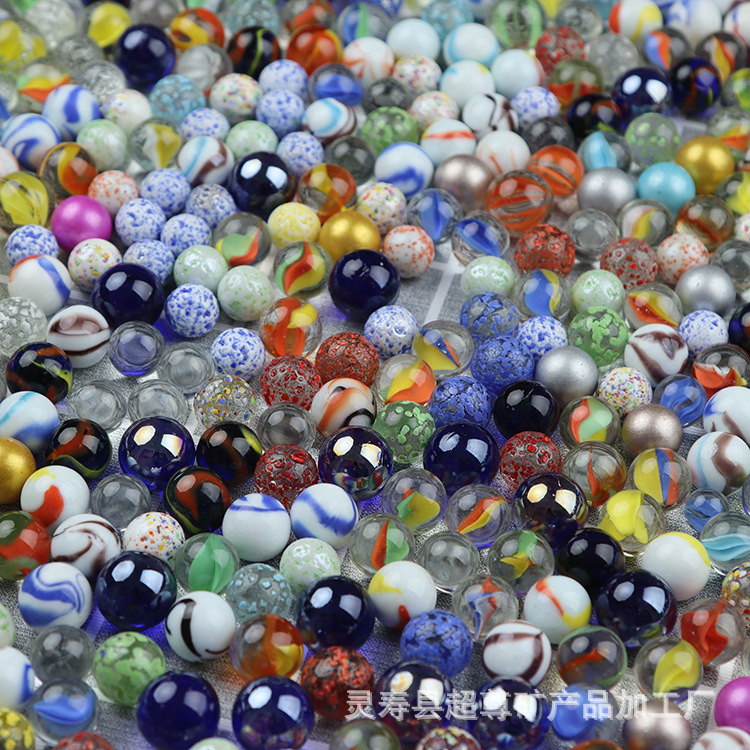 Wholesale Glass Ball Marbles 1416mm Game Console 25mm Stained Glass Beads Fish Tank Decorative Beads