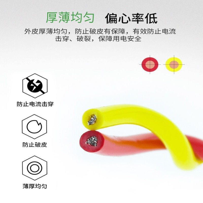 National standard wire outdoor 2.5 square RVS flower line led bulb monitoring line tram charging lamp cap lighting cable