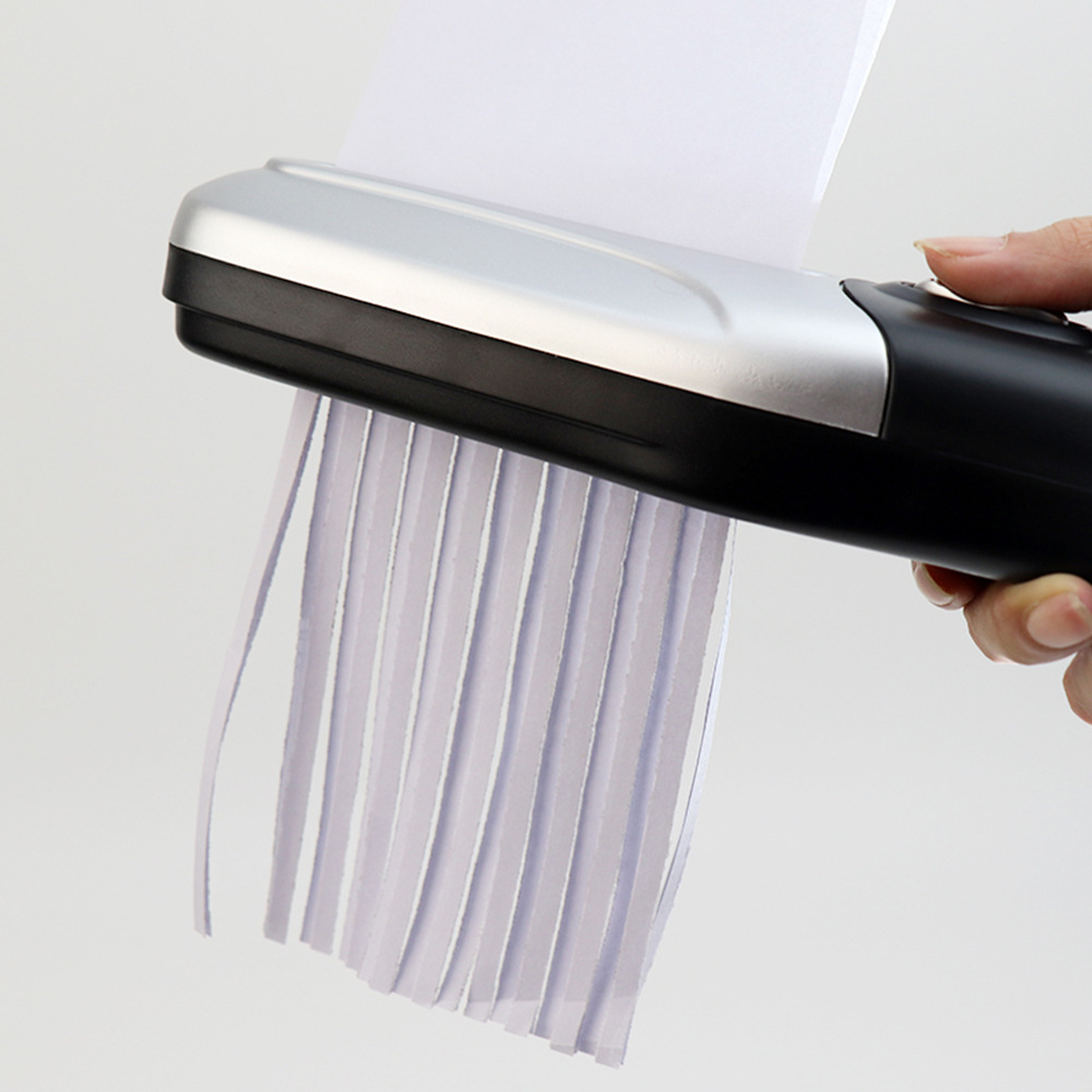 A6 handheld battery USB dual-purpose mini portable shredder 6mm strip
