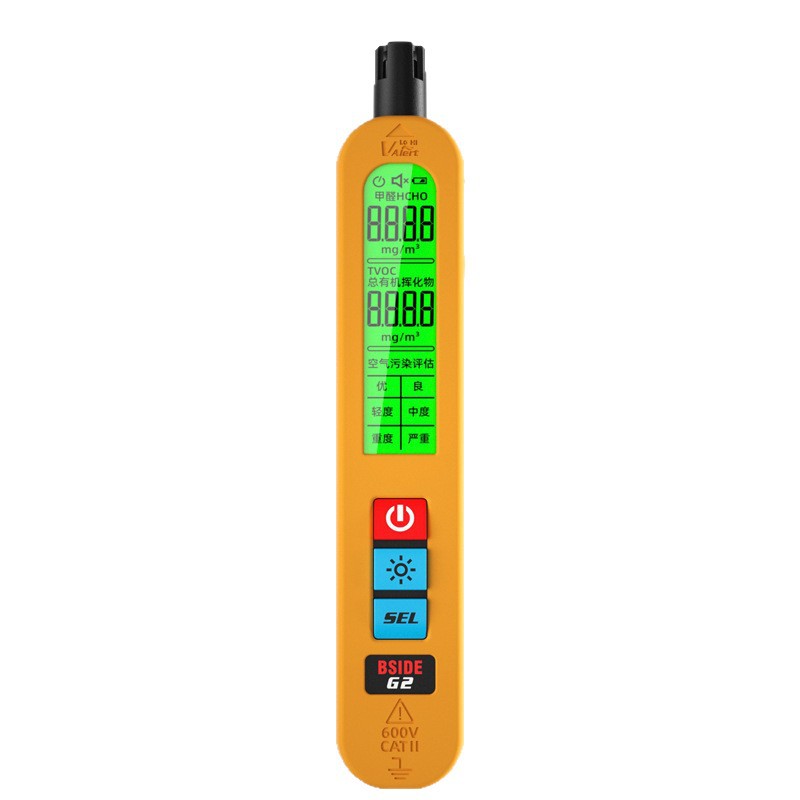 Bside Handheld Rechargeable Formaldehyde Detector High Precision Air Quality Detector Air Quality Assessment