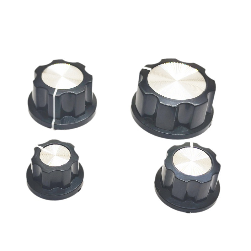 Zhejiang Chunxing MF-A01 potentiometer CD pattern knob cap adjusting cap inner hole 6mm plum handle ABS 12*20