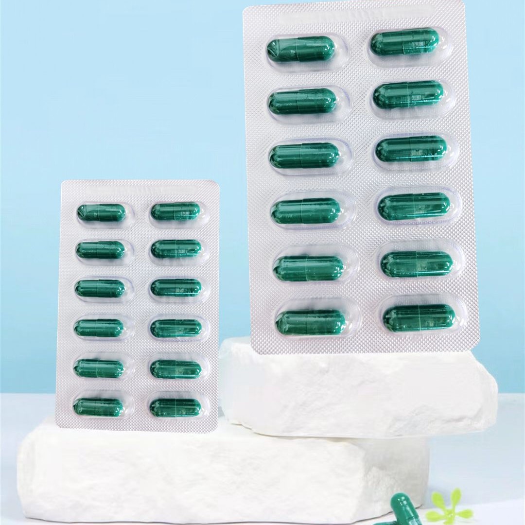 Shake Fast Hot Product Lotus Leaf Green Tea Capsules Spot Live Broadcast Same Crescent Capsules 12 Green Capsules Oem Customization