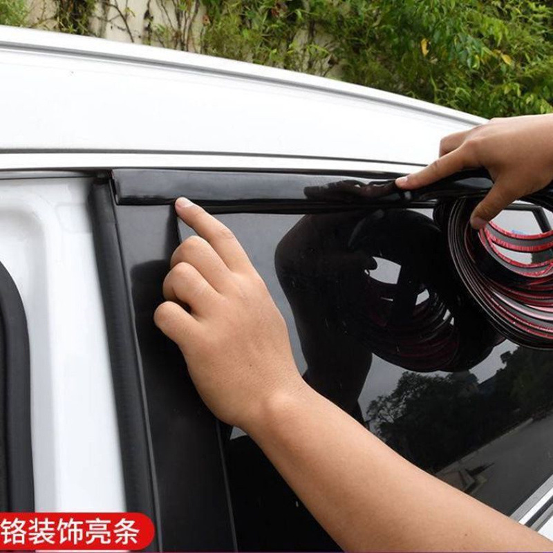 Car window bright strip Universal modified door trim strip bumper anti-scratch chrome bright strip body anti-collision strip