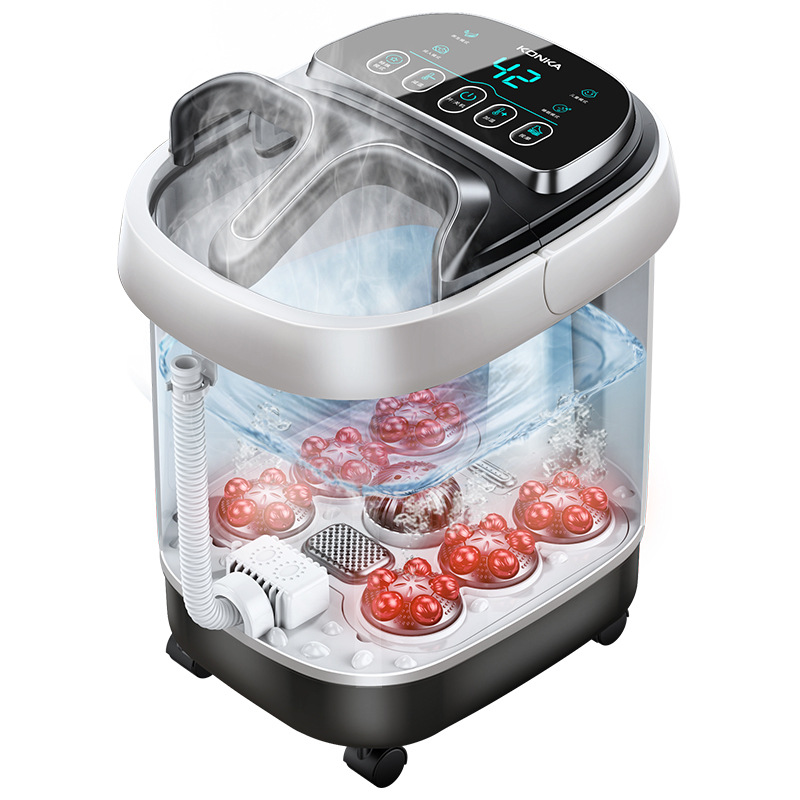 Konka Foot Bath Bucket High and Deep Foot Bath Bucket Electric Heating Automatic Massage Foot Bath Tub Folding Foot Bath Appliances