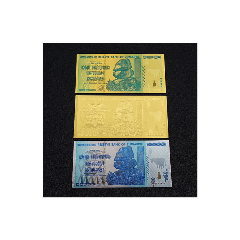 Gold Foil Commemorative Coin Pet Plastic Gold Foil Gold Banknote Trump 100 Trillion Commemorative Collection Coin Crafts Can Be Customized