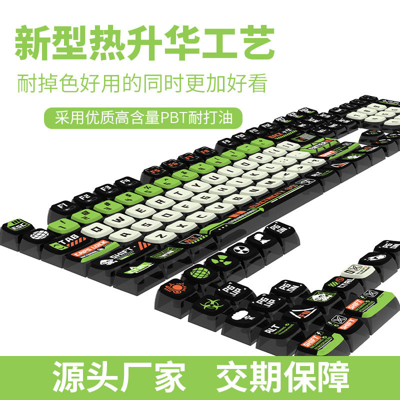 Cross-border Hot Sale Doomsday Hengkong Theme Keycap SA Height Four-sided Transparent PBT Thermal Sublimation customized Keyboard Keycap
