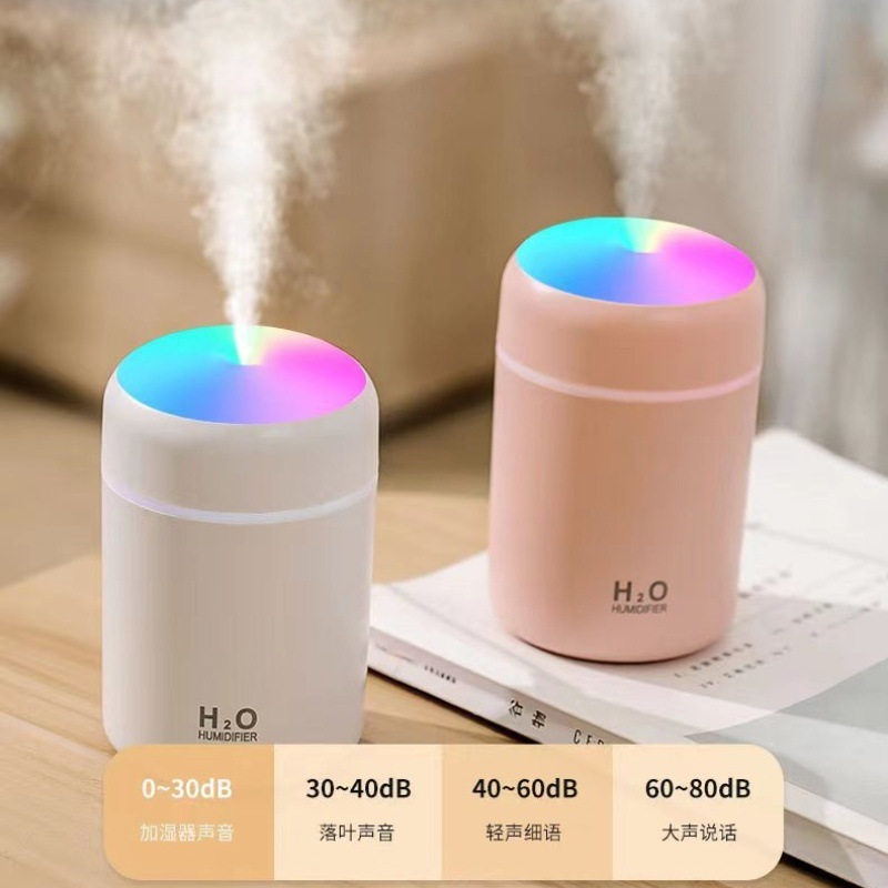 Cross-Border Popular Colorful Cup Humidifier, Car and Home Use, Silent Humidifier, Air Purifier, Small Humidifier