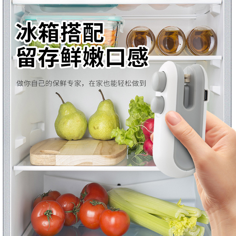 Snack Mini Sealing Machine, Small Heat Sealing Machine, Fresh-Keeping Sealer, Compact and Convenient Packaging Bag, Snack Bag Sealing Clip