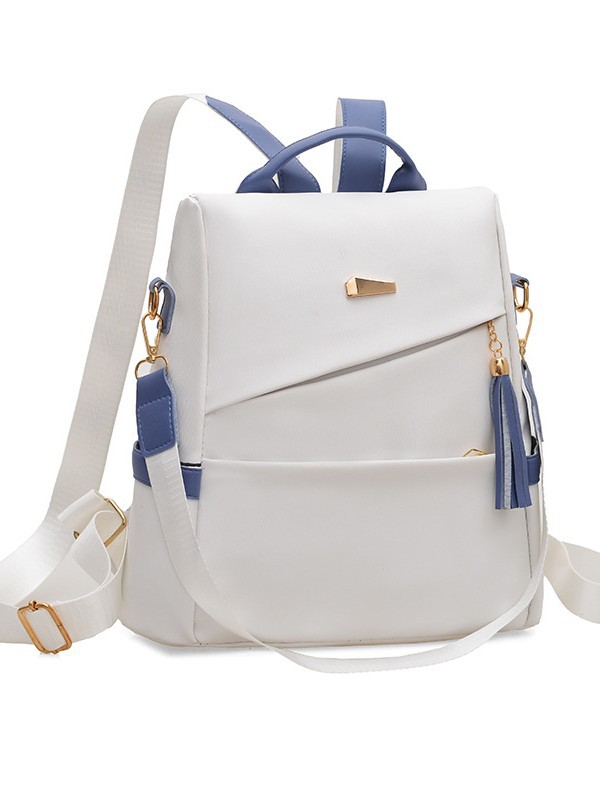 Anti-Theft Backpack Women's Cross-Border New Fashion Waterproof Leather Film Imitation Pu College School Bag Casual Travel Small Backpack