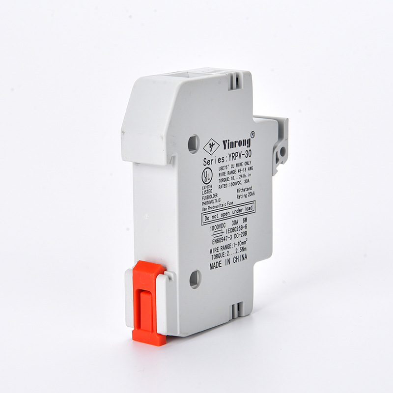 Factory solar photovoltaic 10*38 DC fuse rail type YRPV-30 base DC1000V combiner box