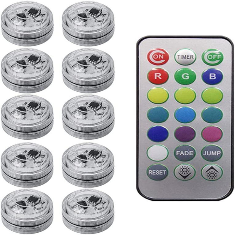 Светящийся подводный светодиодный фонарь с дистанционным управлением водонепроницаемый свеча маленький чайный атмосферный автомобильный свет таймер для ванной аквариума вазы плавающий свет