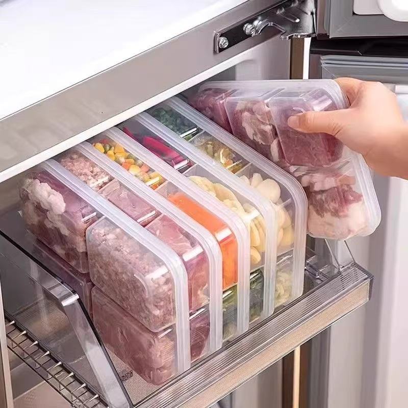 Refrigerator Compartment Storage Box Frozen Meat Box Frozen Crisper Food Packaging Box Refrigerator Special Organizer Food Grade