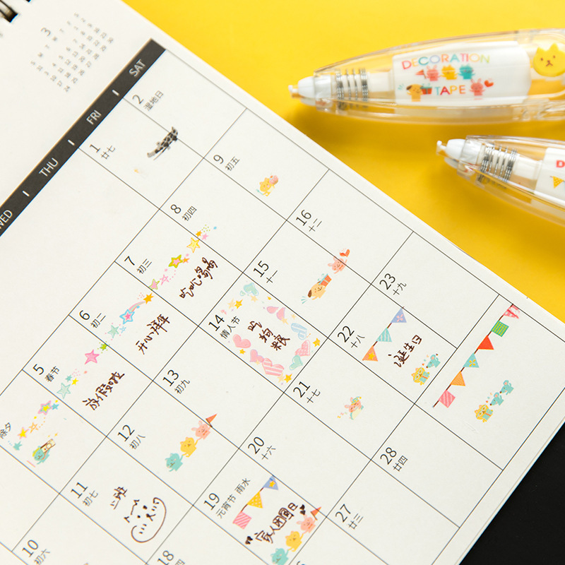 Lace Correction Tape Correction Tape for Students to Mark Handbook Pattern Modification Tape Korean Cute DIY Diary Girl