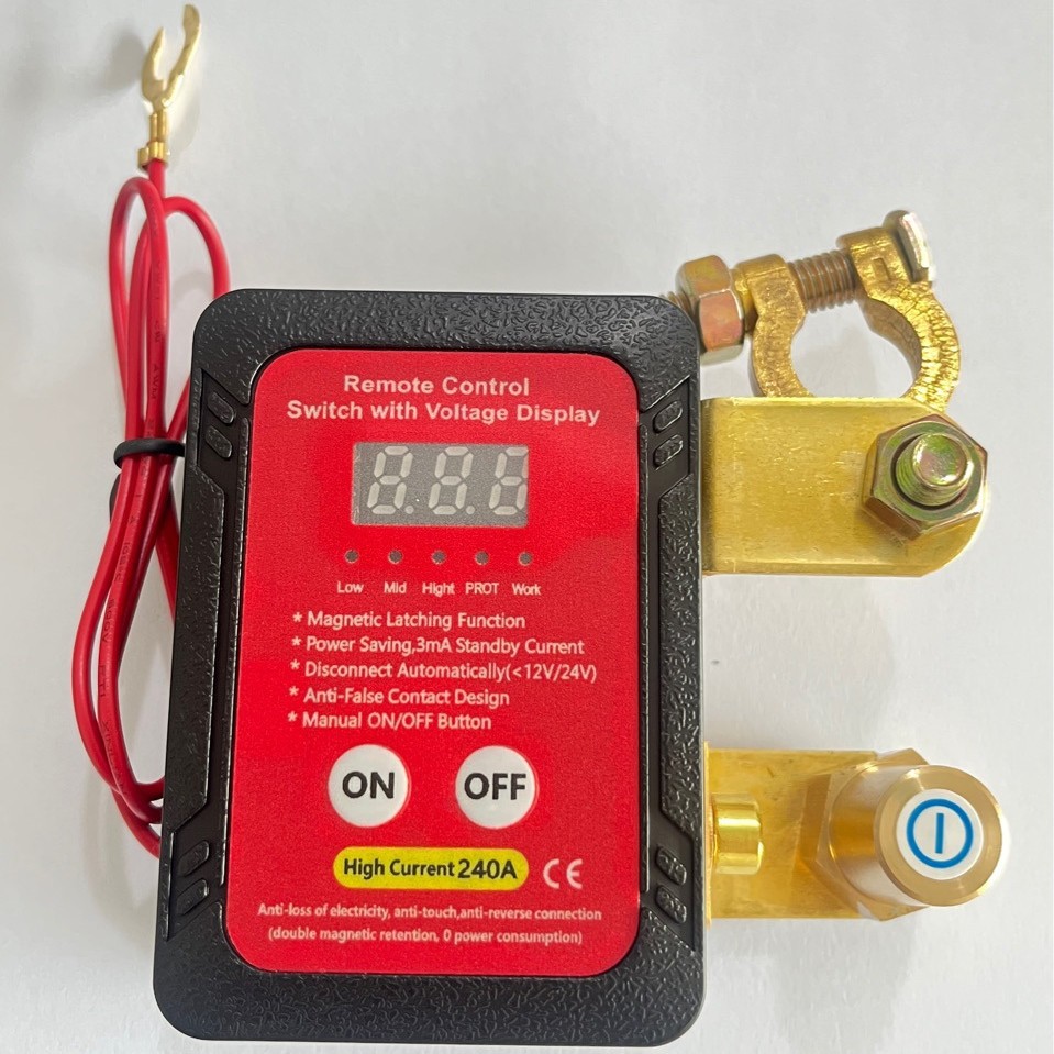 25 New Cut-Off Switch 12V240A Remote Battery Disconnect Switch Automatic Power-Off Switch for Cars and Large Trucks