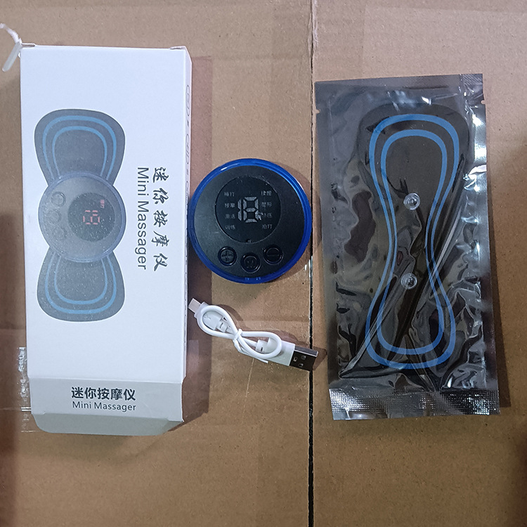 In stock cervical massage stickers EMS mini cervical massager electronic pulse stickers shoulder neck massager foot pad patch