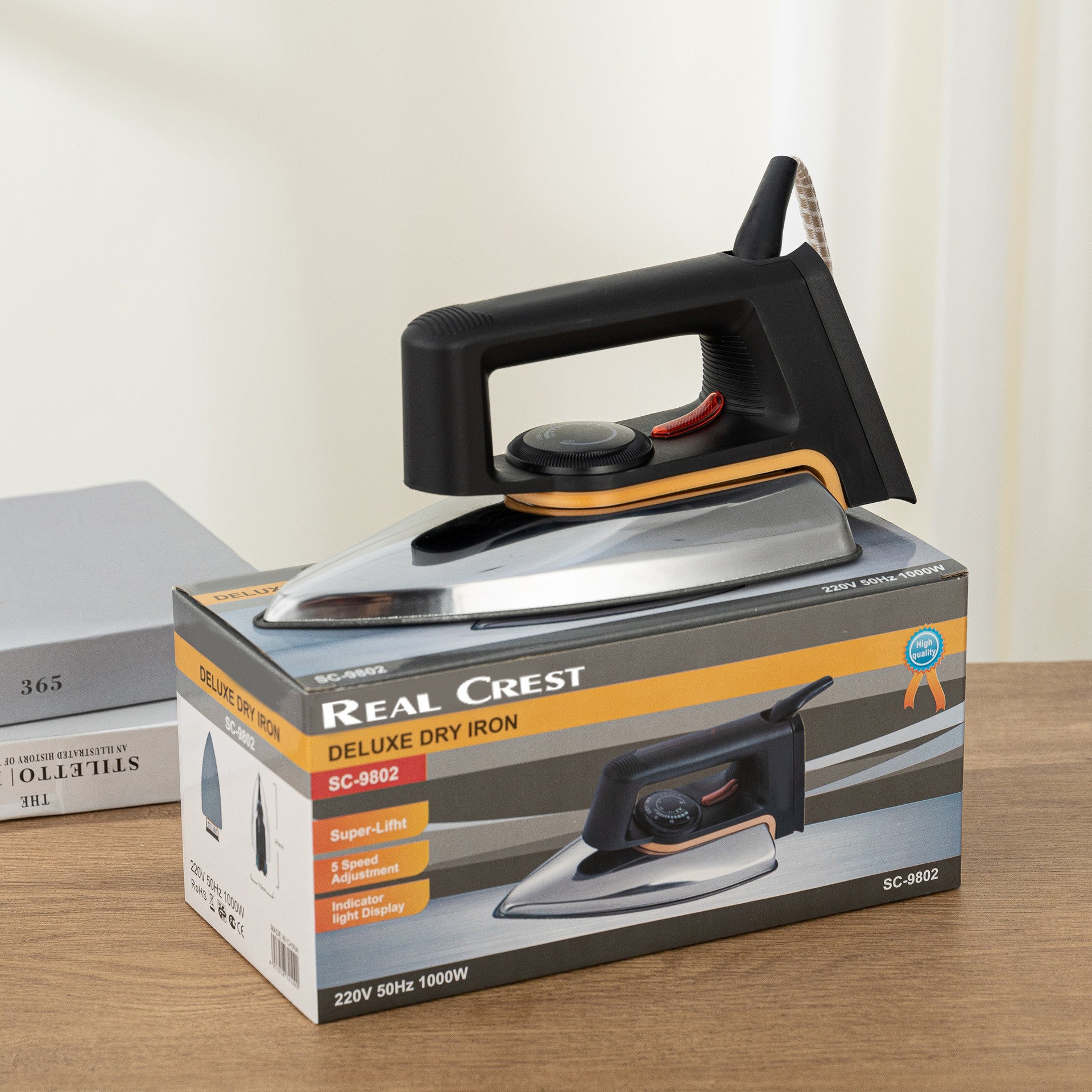 Электрический утюг в цветной коробке, стандарт ЕС, бытовой утюг для общежитий, ручной электрический утюг для одежды