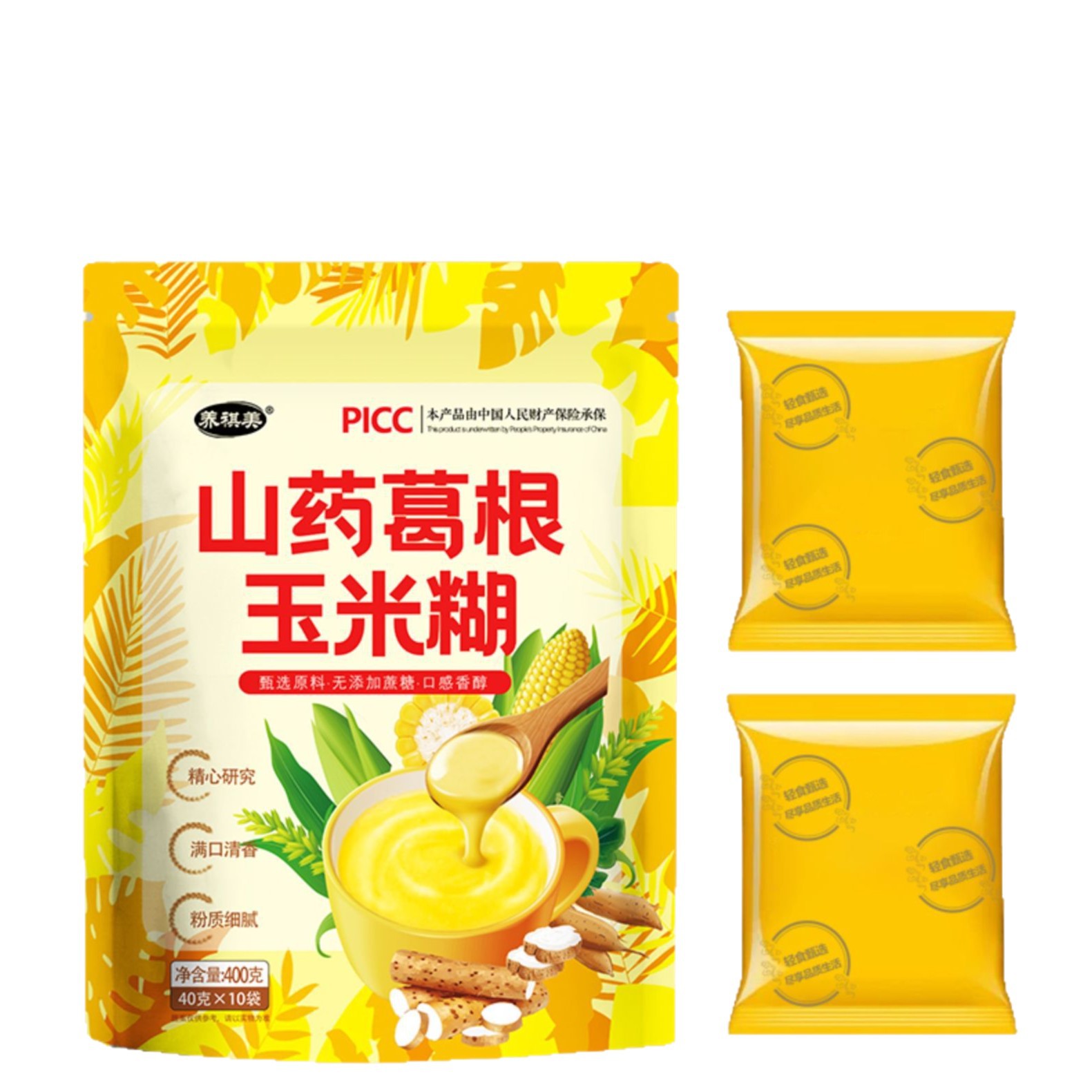 Yam, Kudzu, Corn Paste, Yam, Kudzu and Corn Soup, Individually Packaged in Small Bags, 400g Ready-To-Eat Breakfast Drink