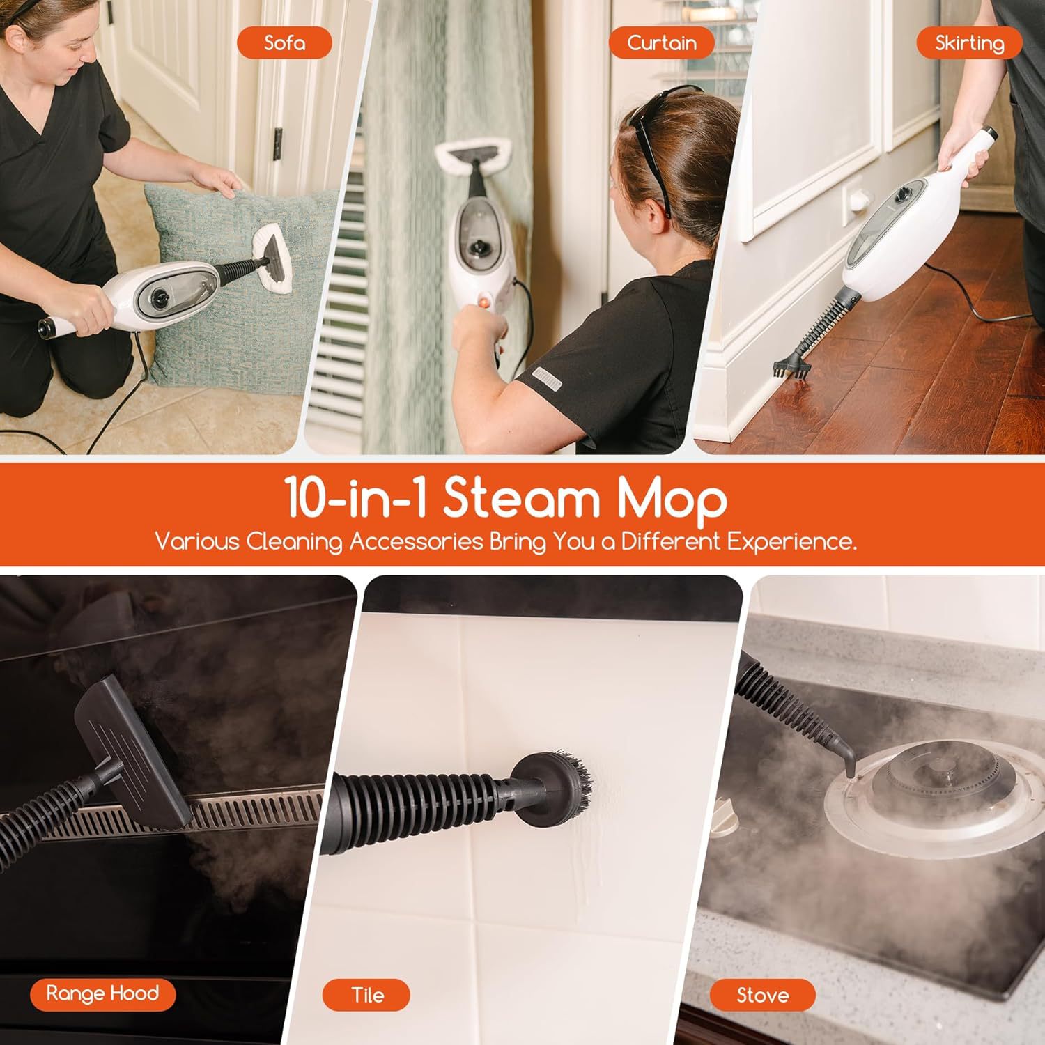 New steam mop high temperature decontamination steam mop mop mop machine water spray deep cleaning electric steam mop