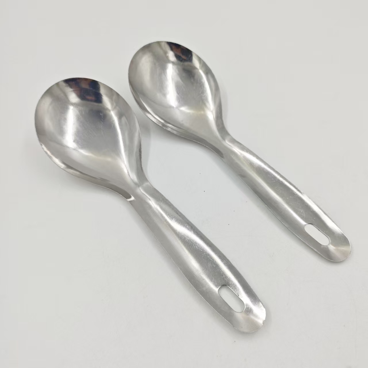 Утолщённая стальная ложка для риса, сверхбольшая