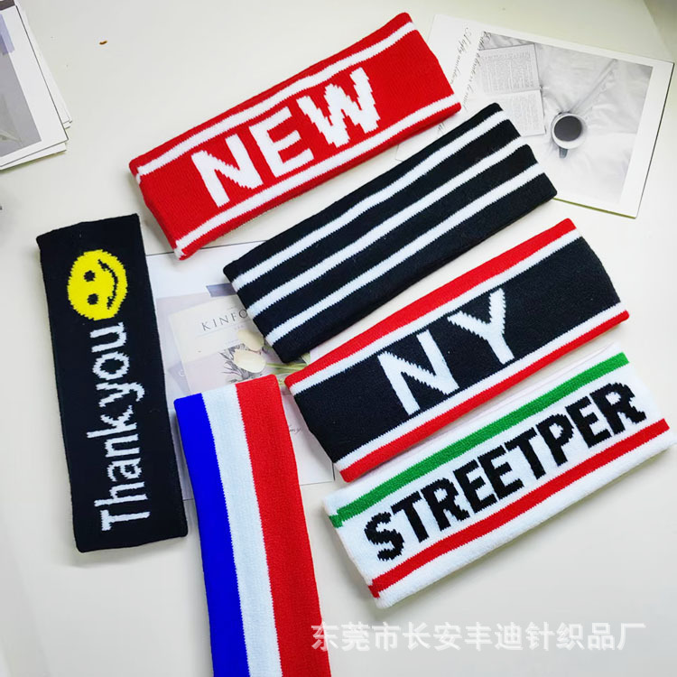 Корейский ободок из шерсти, вязаный, для умывания, спортивный, хип-хоп, впитывающий пот, унисекс