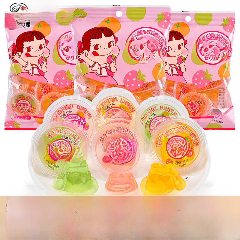 Fujiya Fruit Juice Jelly 90g Assorted Pack Orange Strawberry Apple Flavor Children's Day Snack Wholesale