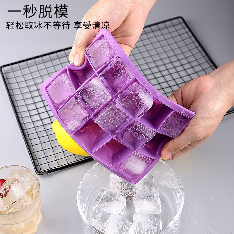Silicone Ice Crate 15 Clocks 24 Crate Ice Mould with Lid Silicone Ice Crate Bar Ice Hockey Mould Home Ice Box