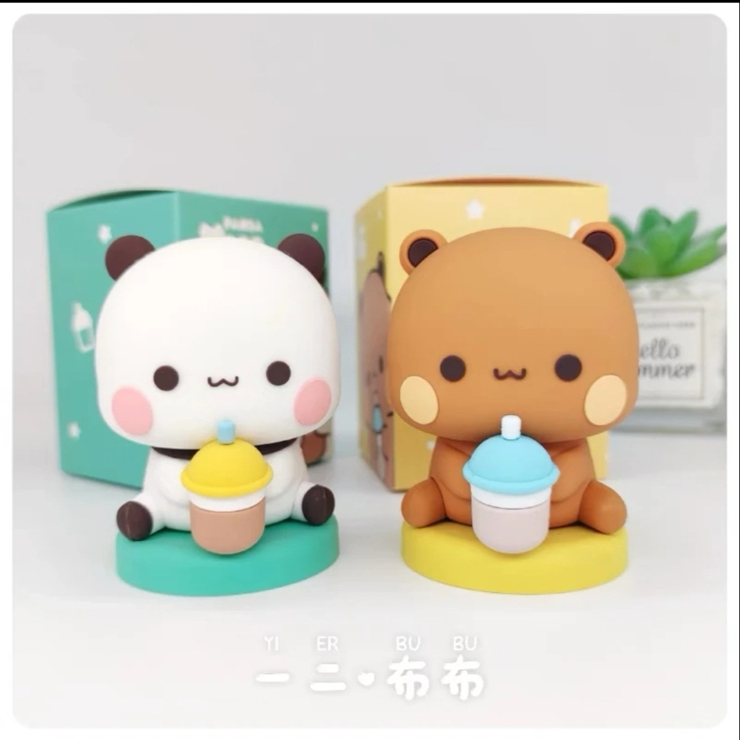 genuine goods Panda One or Two Cloth Desktop Doll Cute Hand-held Car Ornaments Cartoon Animation Cute Trendy Play Doll