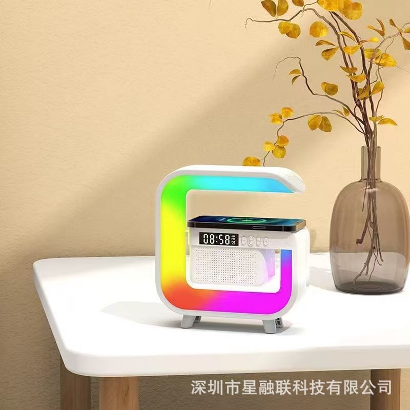 G3 Mimi Bluetooth Speaker Colorful Atmosphere Light Mobile Phone Wireless Charging Night Light Bluetooth Speaker Home Table