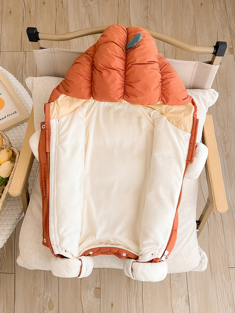 Baby Down Jacket Winter Clothes for Boys and Girls Baby's Body Clothes Thickened Warm Hare Clothes 90 White Duck Down Clothes for Going Out in Winter